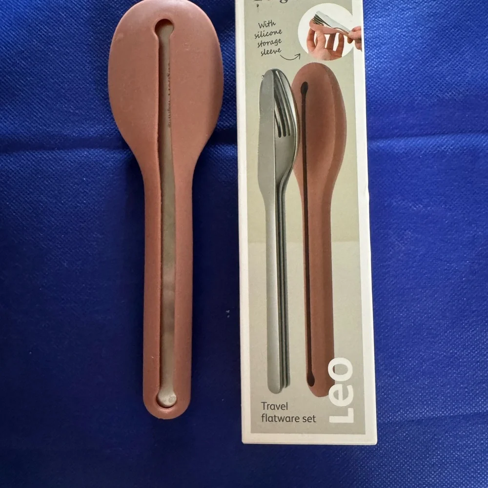 BergHOFF Leo Premium 18/10 Stainless Steel 4Pc Reusable Travel Flatware-NWT/NIB